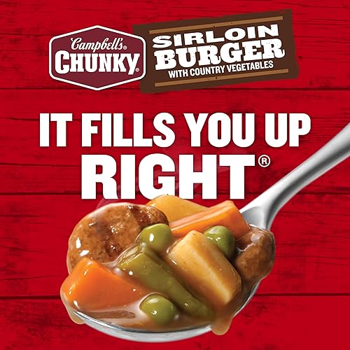 Miniatura 6 de Campbell's Chunky - Sopa de hamburguesa de solomillo con verduras campestres, lata de 18.8 onzas