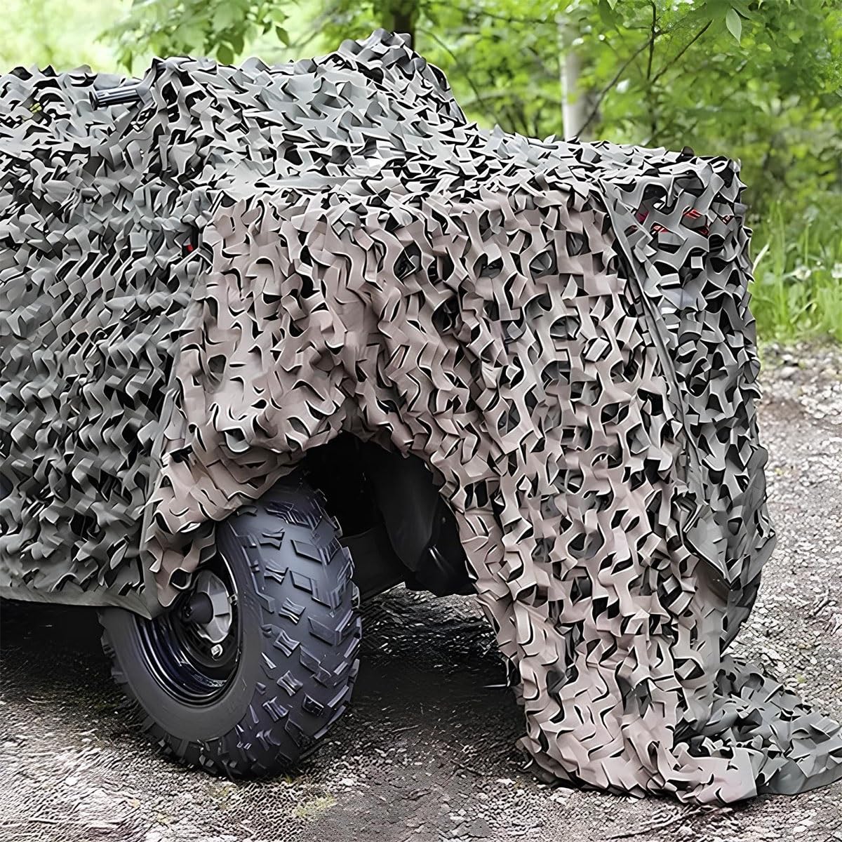 Tarnnetz Sonnenschutz 2x5 3x6 4x8 5x8 6x6 7x10m, UV-Schutz Camouflage Net Sichtschutz Tarnung Netz Für Dekoration, Jagd, Jalousien, Schießen, Camping(4m x 5m)