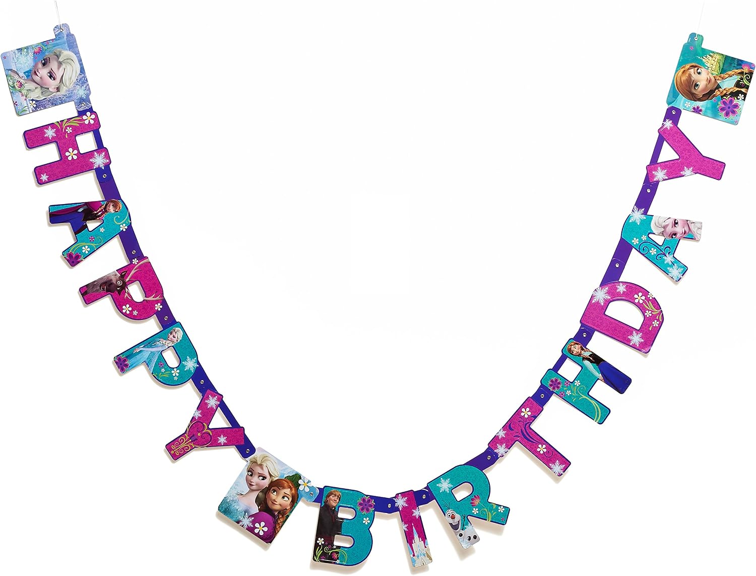 American Greetings Frozen Birthday Party Banner, 1-Count, Hinged Banner