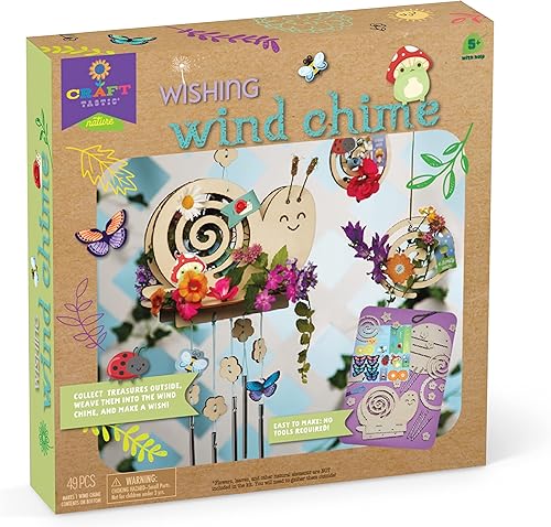 Craft-tastic Carillón de viento Nature Wishing - Campanilla de bricolaje para exteriores - No necesita herramientas - para mayores de 5 años