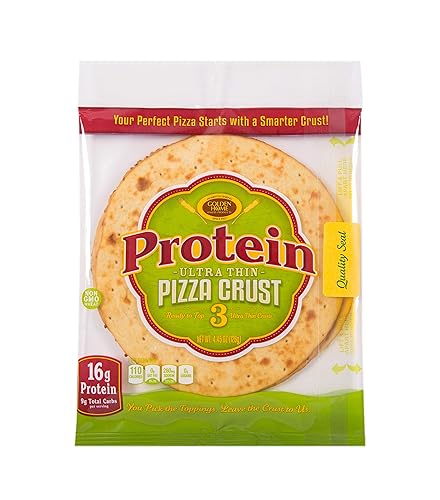 Golden Home Bakery Products - Corteza de pizza ultrafina con proteínas, 7 pulgadas (paquete de 3)