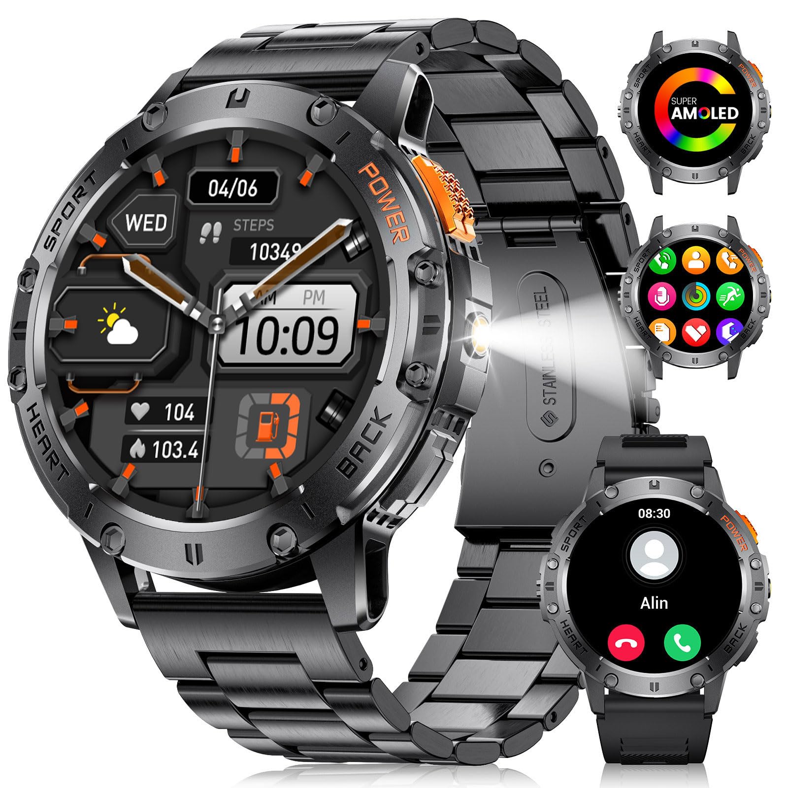 Montre connectée homme luxe - 1GOLD - DREMAC 2025 - Écran AMOLED 1,43