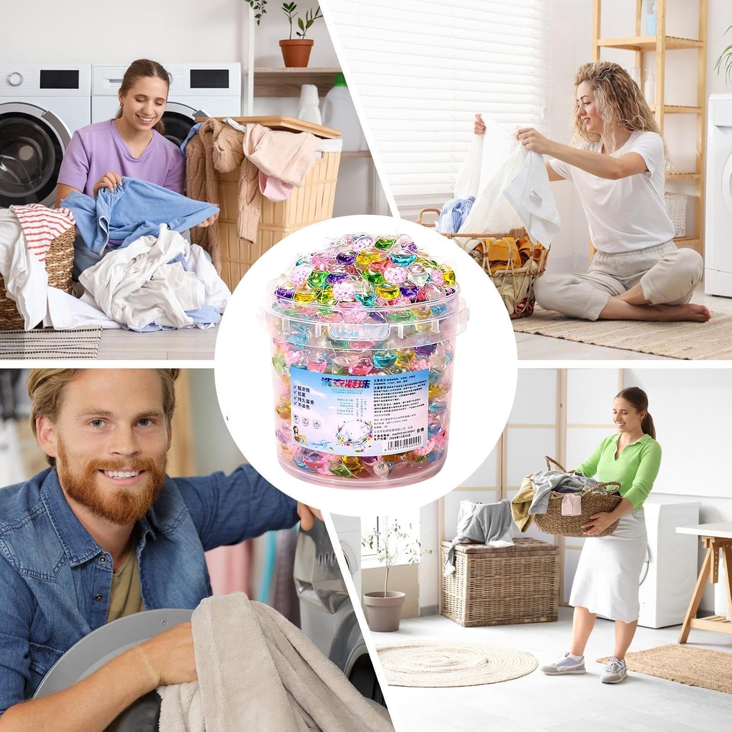 Laundry Detergent Pods - 100 Pieces | Scented Washing Pods For Clothes, Fabric, Bed Sheets, Stain And Odor Removal, Home Washer Laundry Soap, Easy Use, Powerful Cleaning Solution