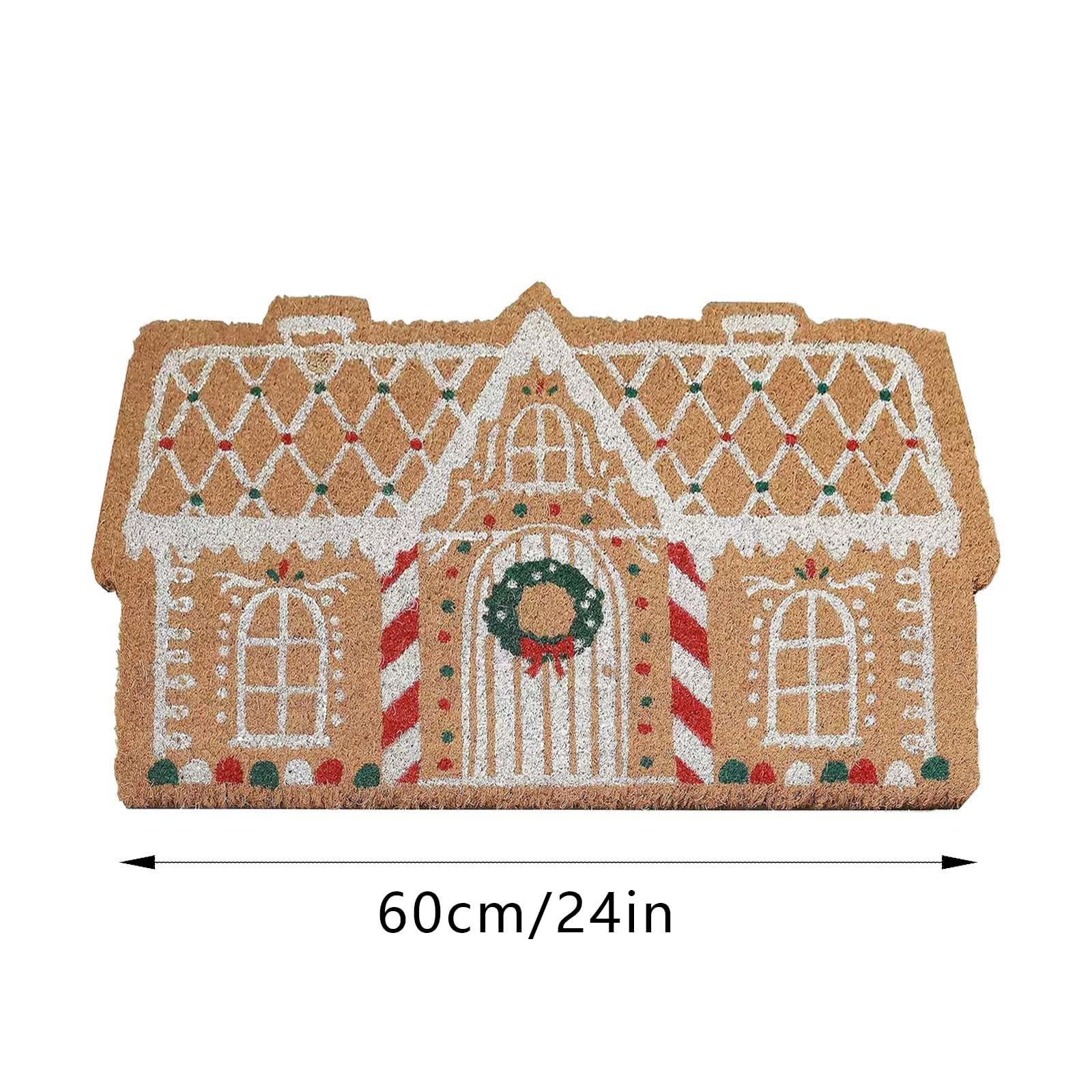 Tapis De Porte En Pain D'Épice, Tapis De Porte De Noël En Pain D'Épice, Tapis De Bienvenue Pour Porte D'Entrée, Tapis En Pain D'Épice, Décorations De Noël Pour Entrée De Maison