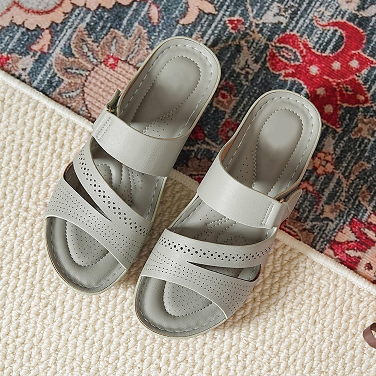 Generico Ciabatte Donna Estive Piscina Mare Ciabattine Infradito a Fascia Casa Ciabatta Estiva In Gomma Ragazzo Sandali Da Cuoio Plastica Bianche Zoccoli Doccia Blu Bambina Easy Slide 42