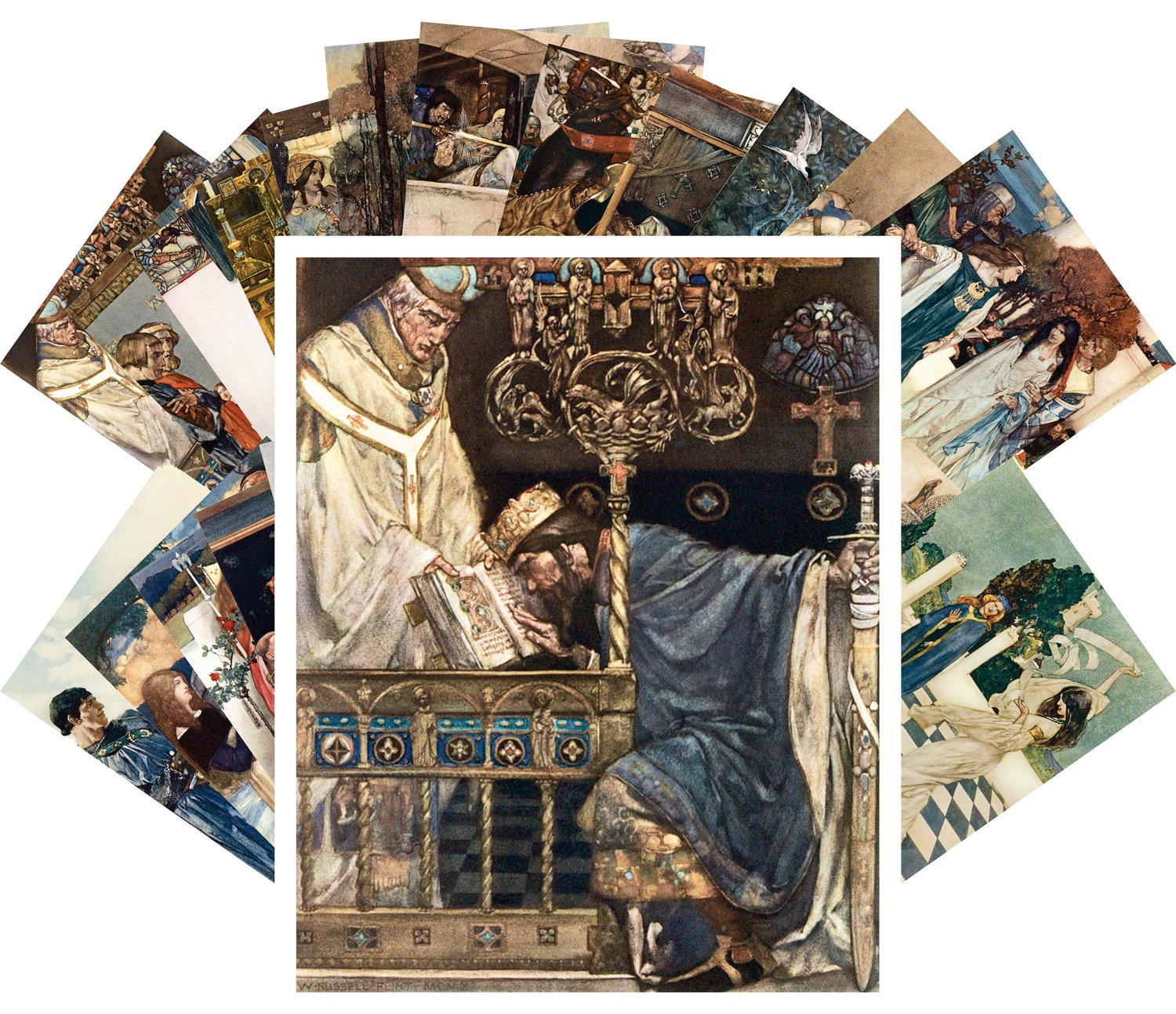 Amazon.co.jp: ポストカードセット24pcs Le Morte D Arthur