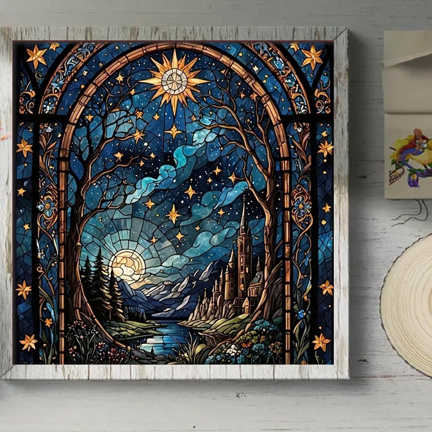 XIYOUVIGOR Magical Night Sky Stained Glass Window Diamond Art Kits image 3