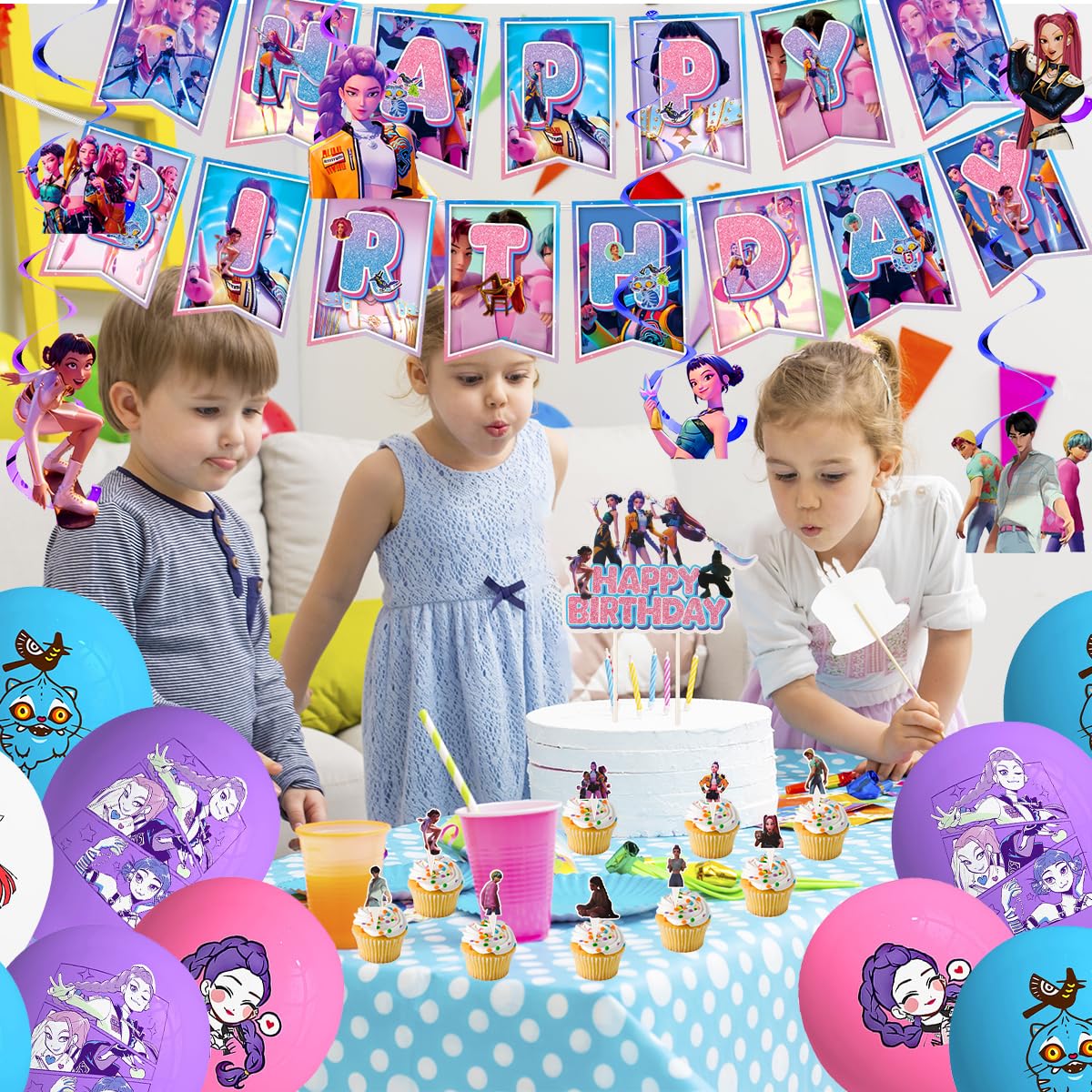 Obussgar Decorazioni per feste di compleanno per criceto – Accessori per feste di criceto tra cui sfondo, piatto, topper per torte, tazza, tovagliolo, palloncino, tovaglia – servita 20