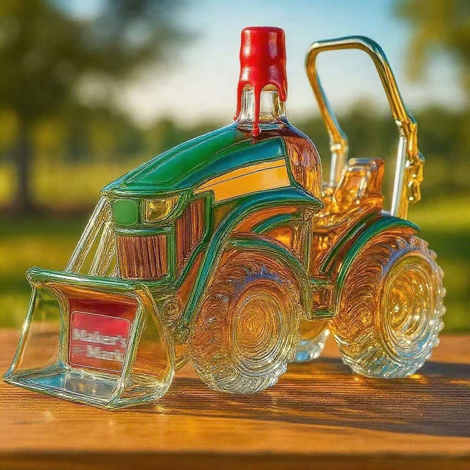 Karafka do wina - karafka do whisky, butelka do whisky w kształcie ciągnika 3D, puste butelki wina z motywem samochodowym, artykuły barowe do przechowywania alkoholi