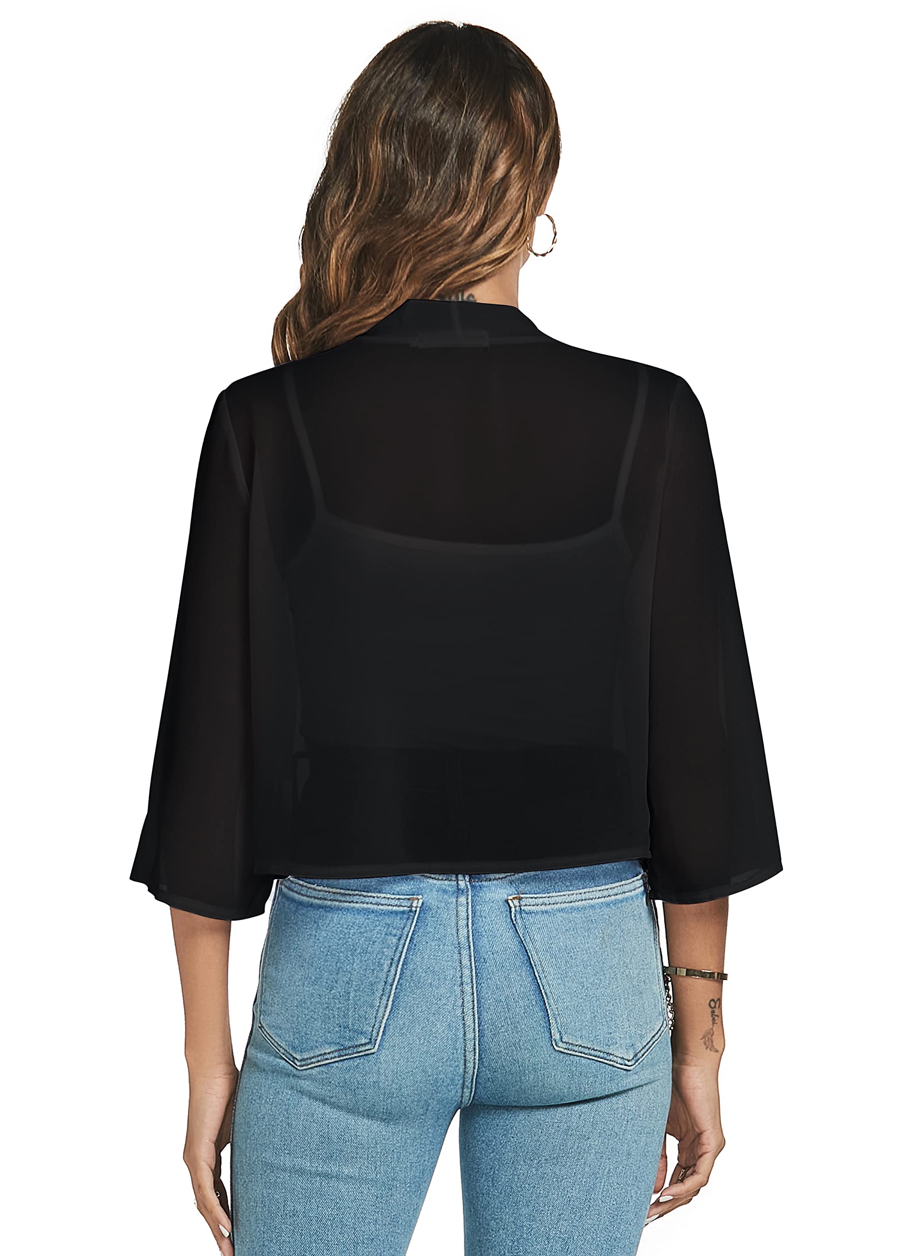 Mujer Verano Torera Chiffon Cárdigan