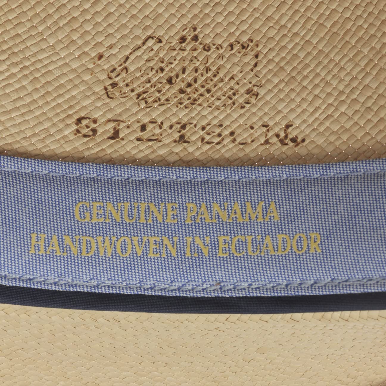 Stetson Chapeau Panama Vermaron Traveller Homme - Made in Ecuador de Soleil D'Ete en Paille avec Bandeau Cuir, Cuir Printemps-ete Ete