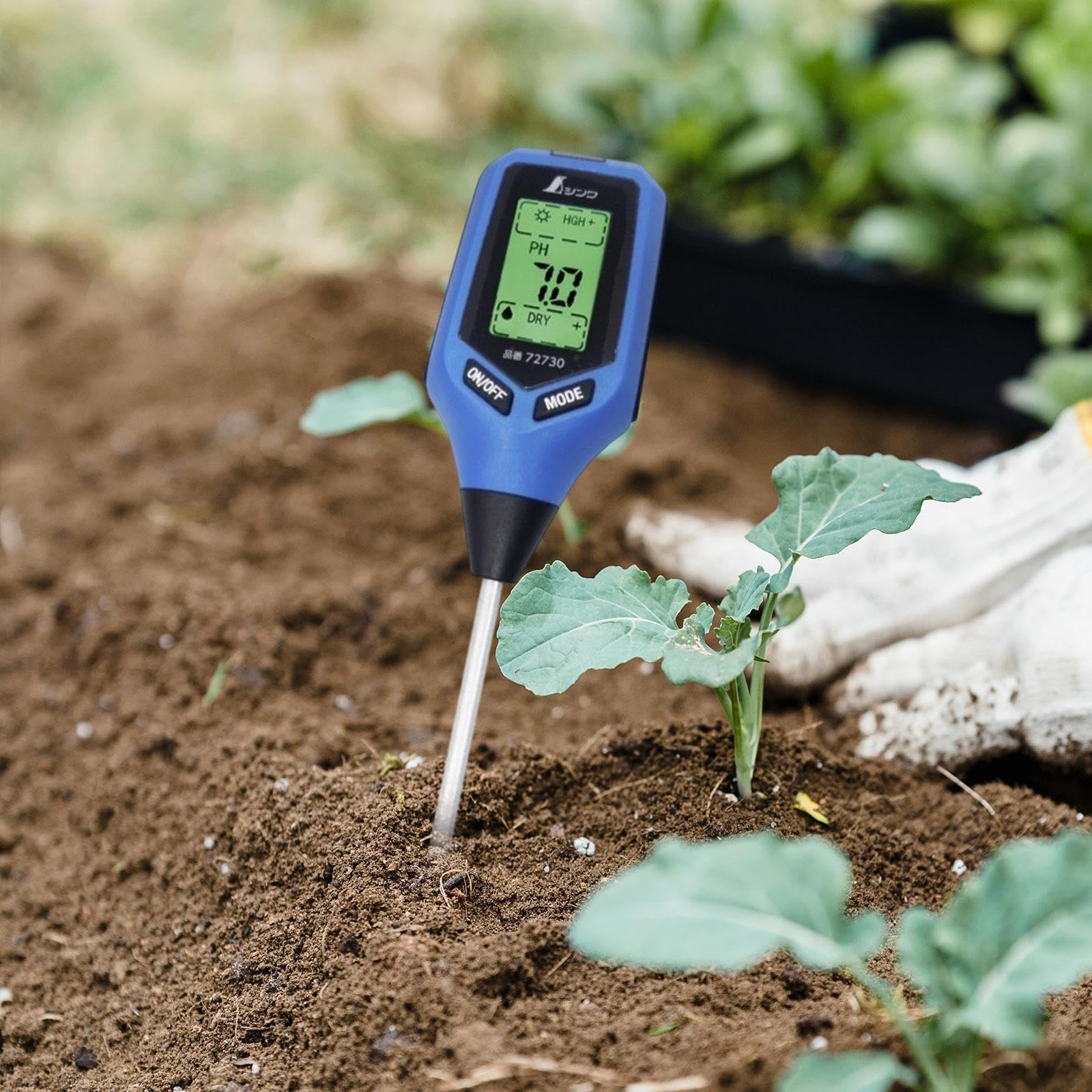Misuratore di umidità, Tester di acidità, termometro per Piante, misuratore Digitale Portatile per Prato, Giardino, Piante da