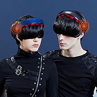 Vista 7 de Master Massage H2 Electric Scalp Massager for Head Massage with Heating-10 Vibrating Contact, Stress Relief Hairband Design (Black & Blue Set)