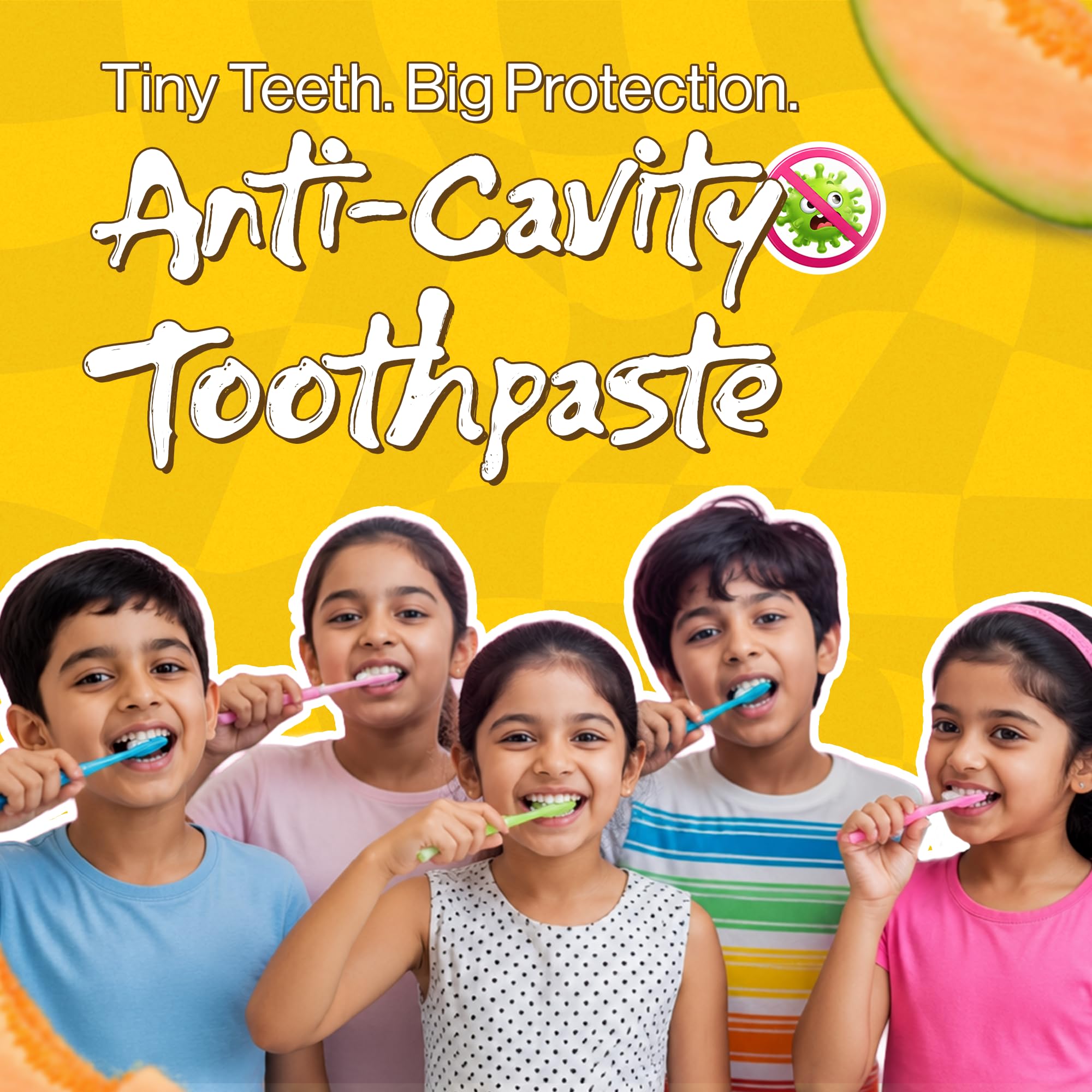 Pediflor Kidz Anticavity Toothpaste, Melon & Bubble Gum Combo 1