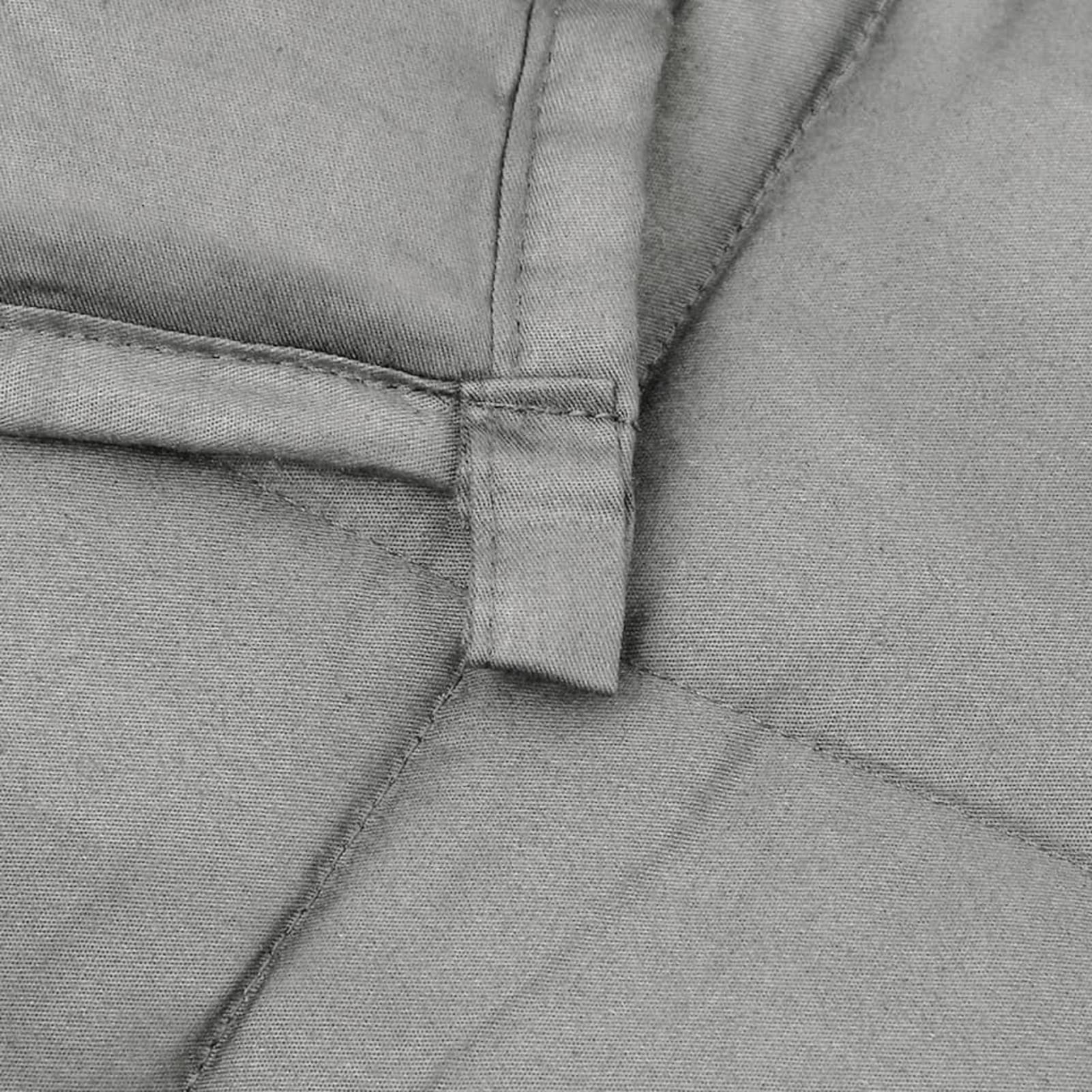 Manta ponderada gris 140 x 200 cm 6 kg Tejido-Classic Manta ponderada - Manta antiestrés - Manta pesada para un sueño profundo y un mejor descanso - Manta de algodón ponderada 100% - Weig