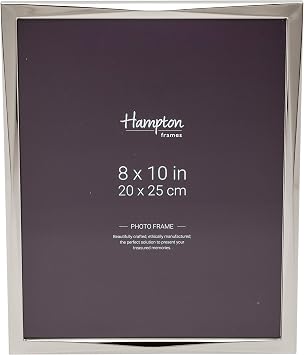 Hampton Frames Photo Frame, Silver, 8x10 20x25cm