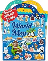 Vista 8 de Benresive Libro de calcomanías reutilizables para niños pequeños, 3 juegos de calcomanías para niños, libro de calcomanías para niños pequeños