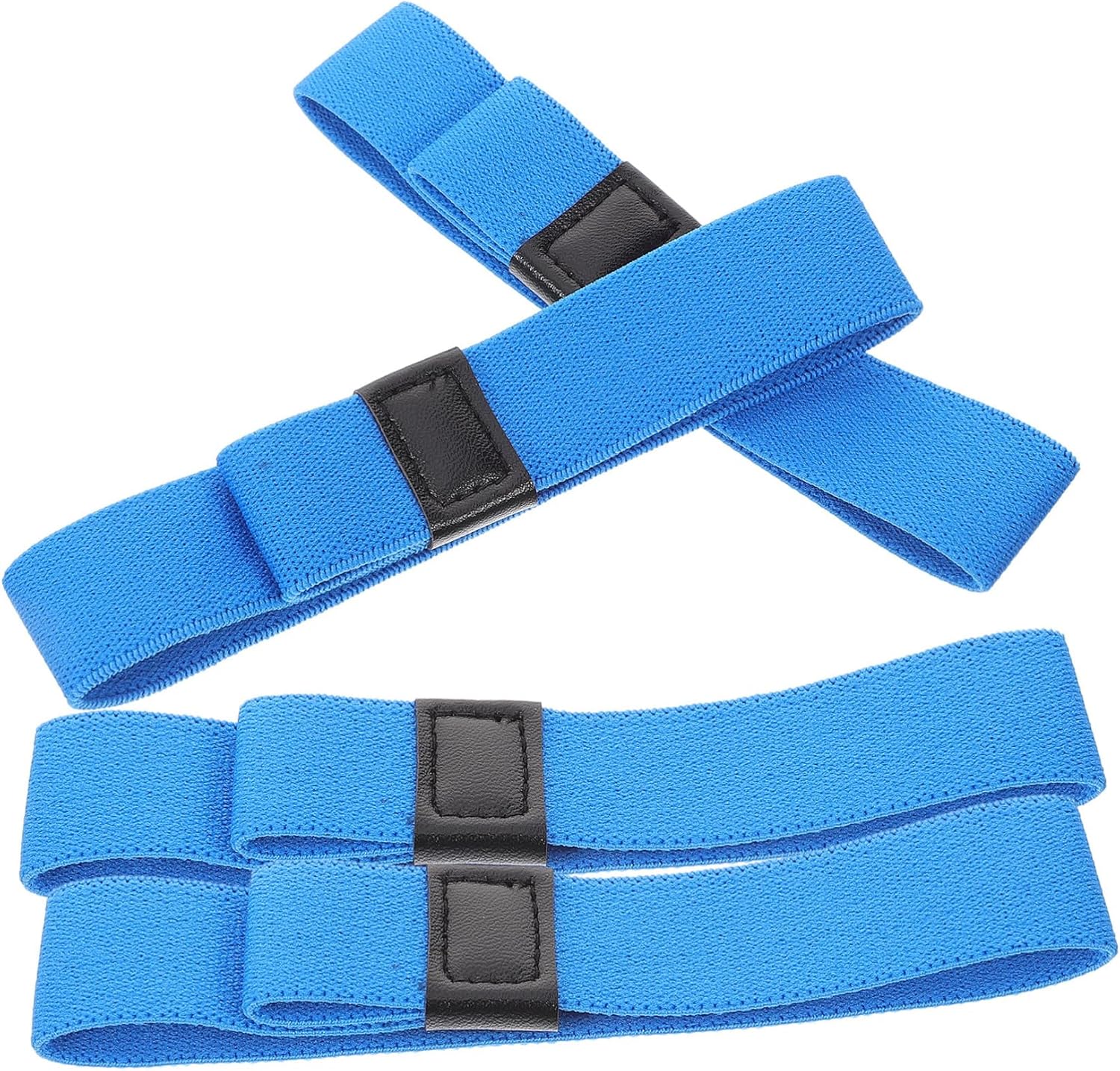 4pcs Blue Bento Box Fixing Straps with Elastic Buckle PU