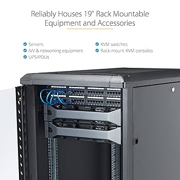 Amazon.com: StarTech.com 4-Post 32U Server Rack Cabinet, 19