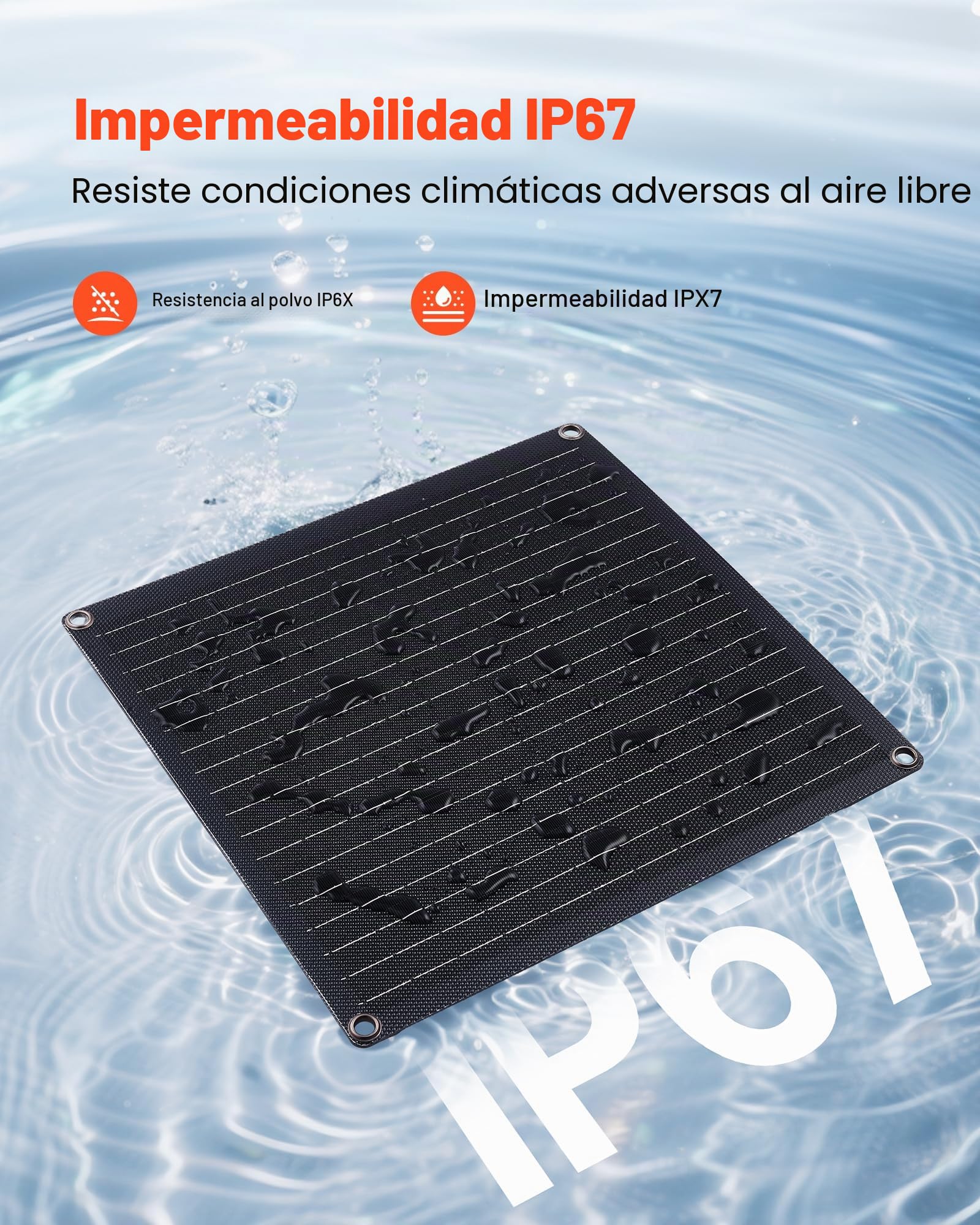 VEVOR Cargador de Batería Solar 20 W, con Células Monocristalinas, Controlador Inteligente Integrado y Cables de Conexión, Resistente al Agua IP67, para Coches, Barcos y Autocaravanas, Negro
