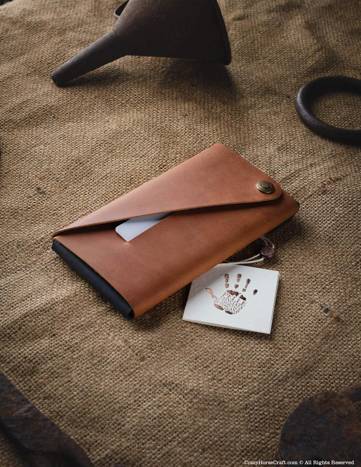 Leather Cases Set for iPhone 11, 11 Pro 11 Pro Max case, Classic Brown, Minimalist Wallet Cardholder Key Holder/Organizer Phone cover sleeve bag Italian Crazy Horse brown leather, Crazy Horse Craft