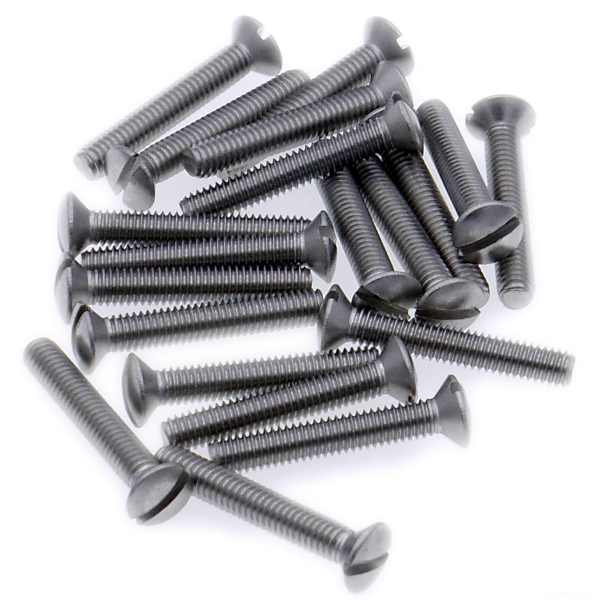 Singularity Supplies M4 (4Mm X 14Mm) Slot Raised Countersunk Machine Screw (Bolt) - Stainless Steel (A2) (Pack Of 20)