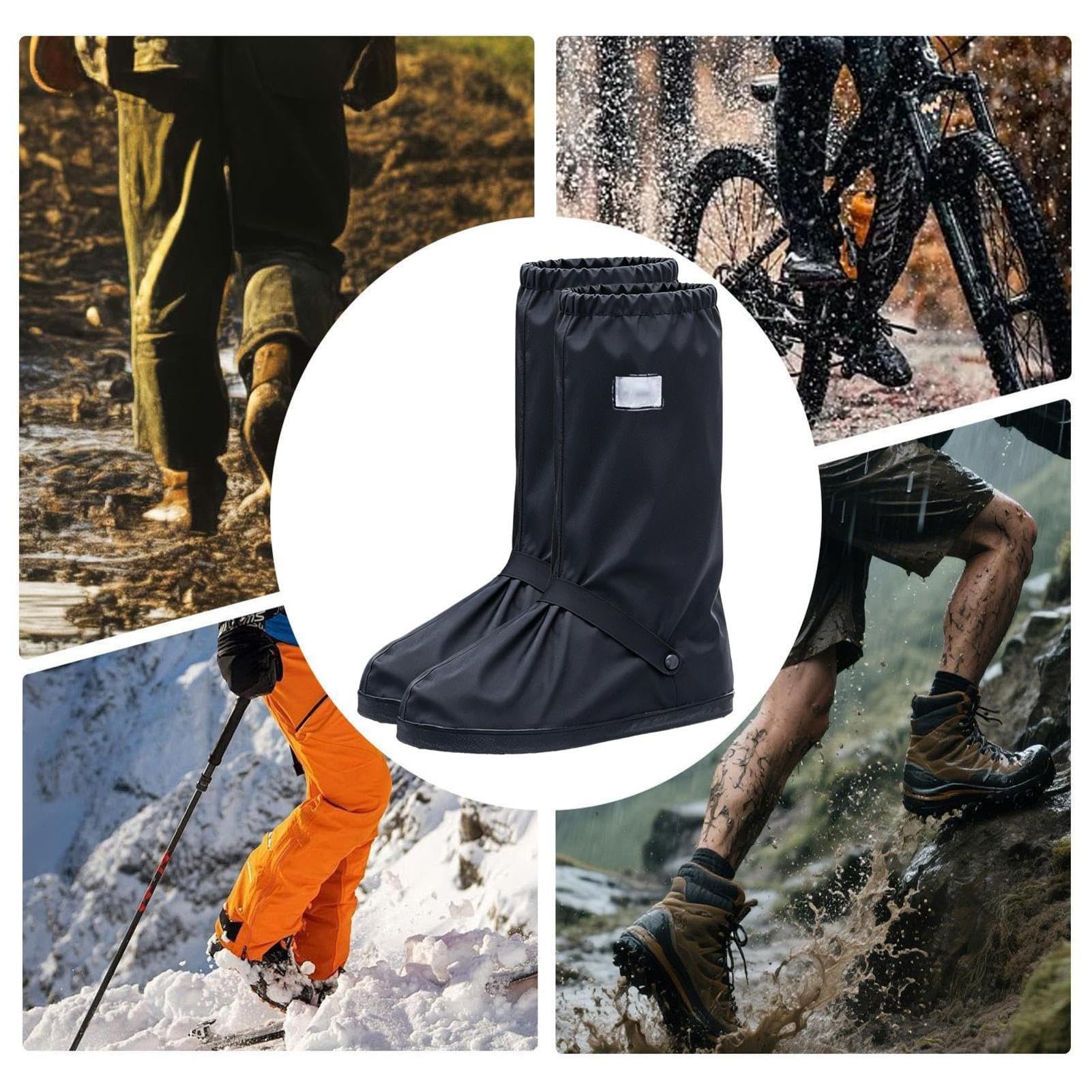 Generico Copristivali Da Pioggia Proteggi Galosce Antiscivolo A Tubo Alto | Copriscarpe per stivali da pioggia Per Camminate, Pesca, Moto, Trekking, Arrampicata, Giardinaggio, Campeggio, Pioggia, Neve