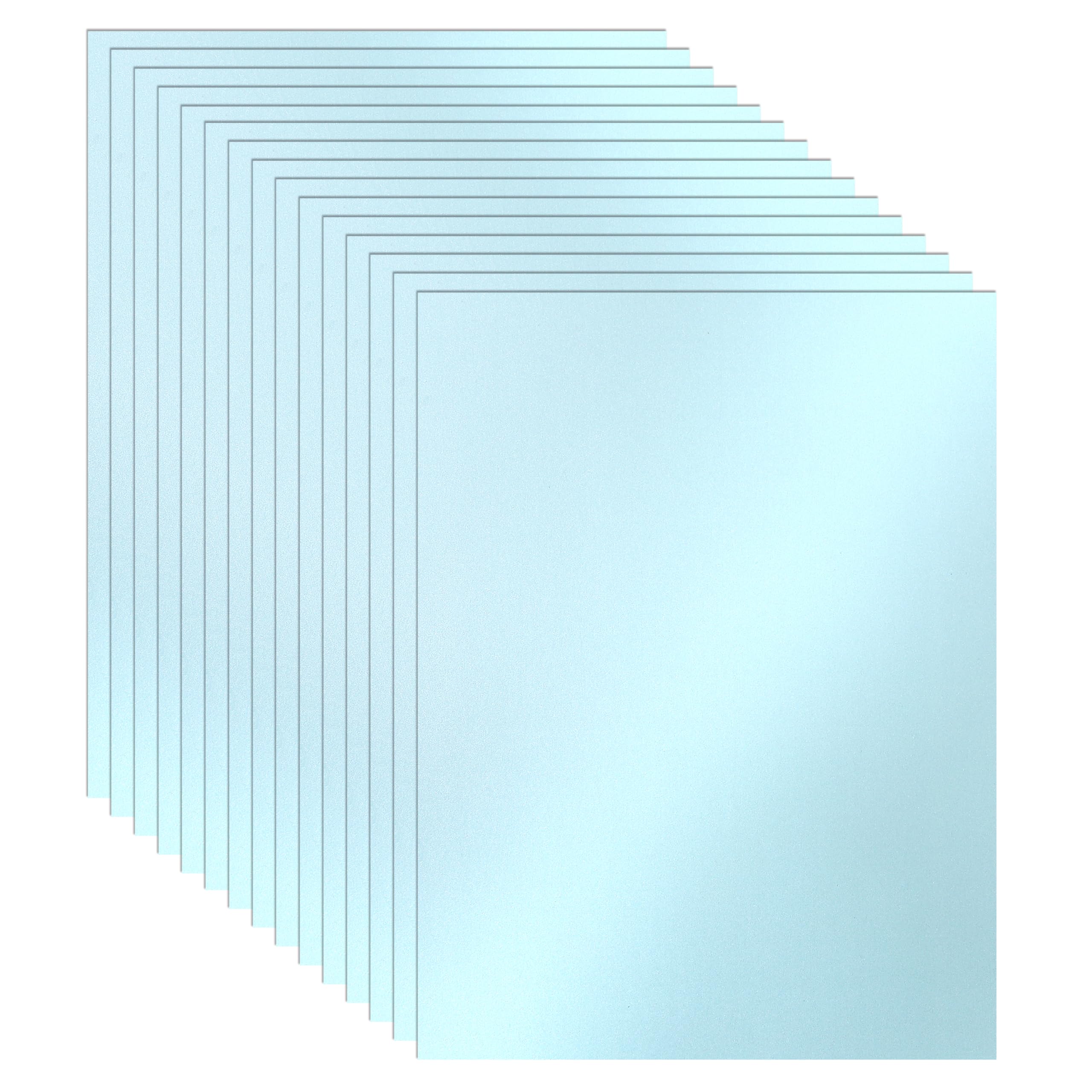 Guakicae 100 Sheets Light Blue Shimmer Cardstock 8.5 x 11 Craft Paper, 250gsm/92lb Heavyweight Certificate Paper Card Stock for Wedding Invitations,