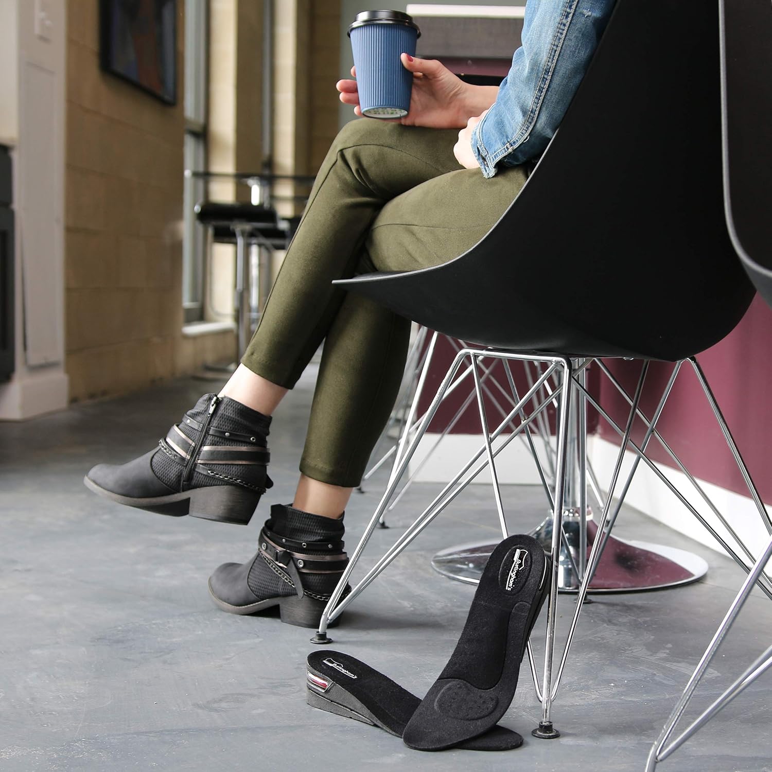 Burlingham's Height Increase Insole, Shoe Lifts for Men and Women (2 Inch) Elevated, Cushioned Heel Inserts and Arch Support Insoles | Lifted, Supportive Comfort and Breathable Black - Image 9