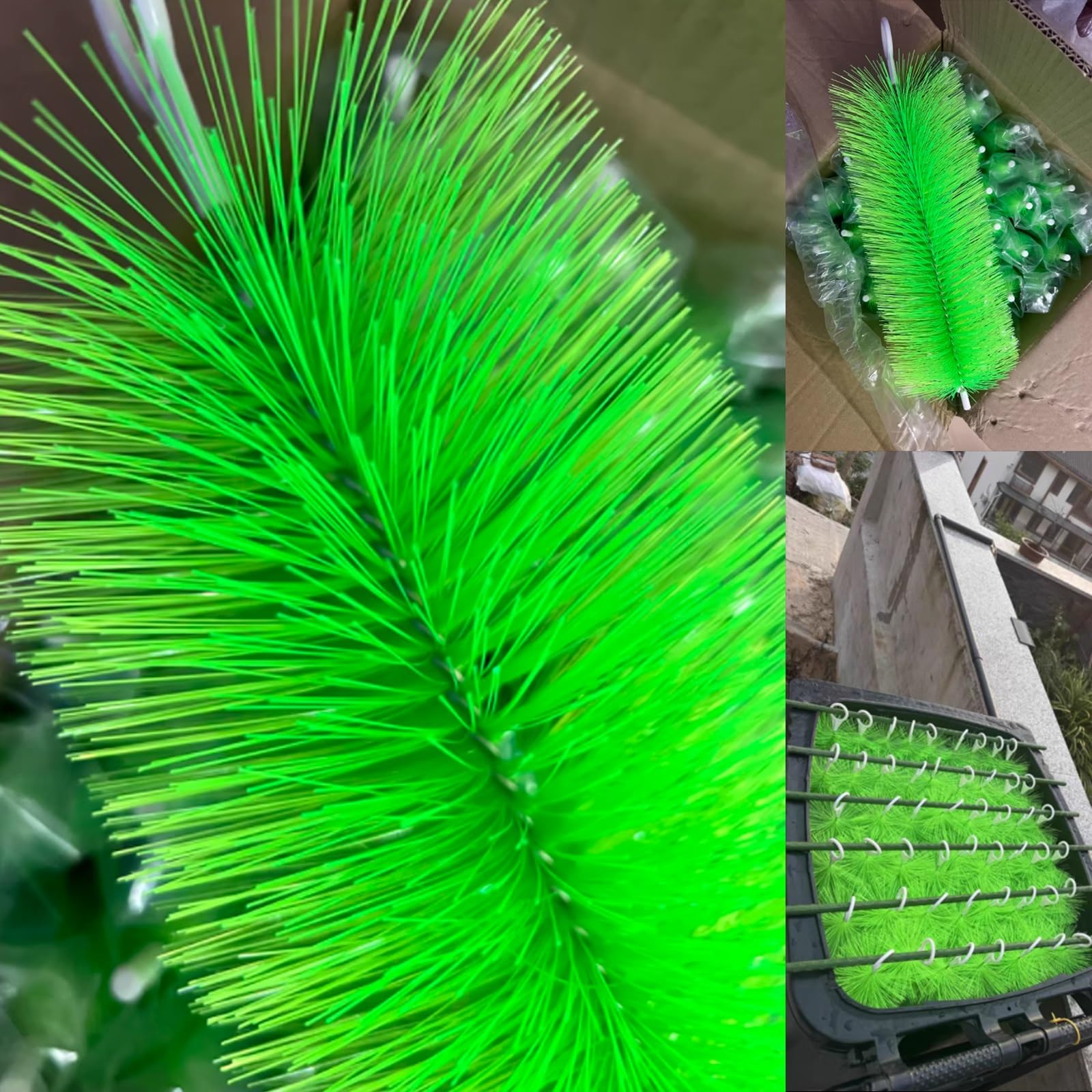 Spazzole di filtrazione per kit di filtri per laghetto, 50 pezzi, in PP e acciaio inox, per sistemi di filtraggio a pozzetto per acquari e acquari koi