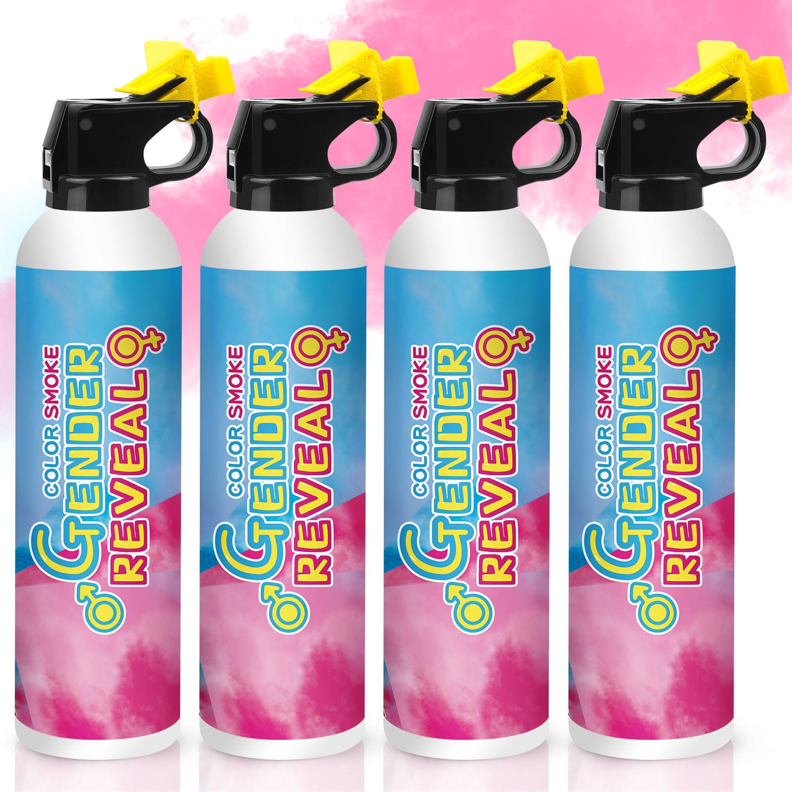 Merear Gender Reveal Fire Extinguisher 4 Packs, Gender Reveal Ideas, Girl Baby Reveal Party Idea for Gender Reveal Decorations(Pink)
