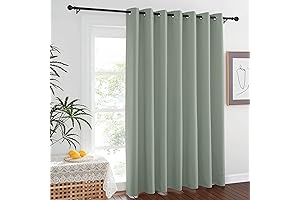 NICETOWN 100% Blackout Sage Green Curtains for Sliding Glass Doors - Grommet...