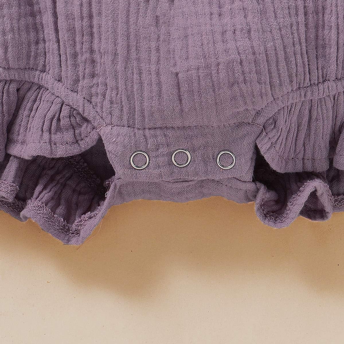 YOUNGER TREE Toddler Baby Girl Ruffled Sleeveless Romper Casual Summer Jumpsuit Cotton Linen Clothes - Image 6