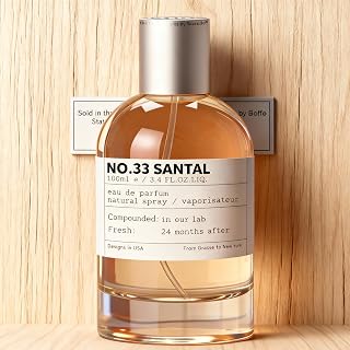 Boffo No.33 SANTAL Sandalwood Parfum Spray - 3.4 Fl oz Unisex, Unisex, Long-Lasting, Cult-Classic Woody Scent