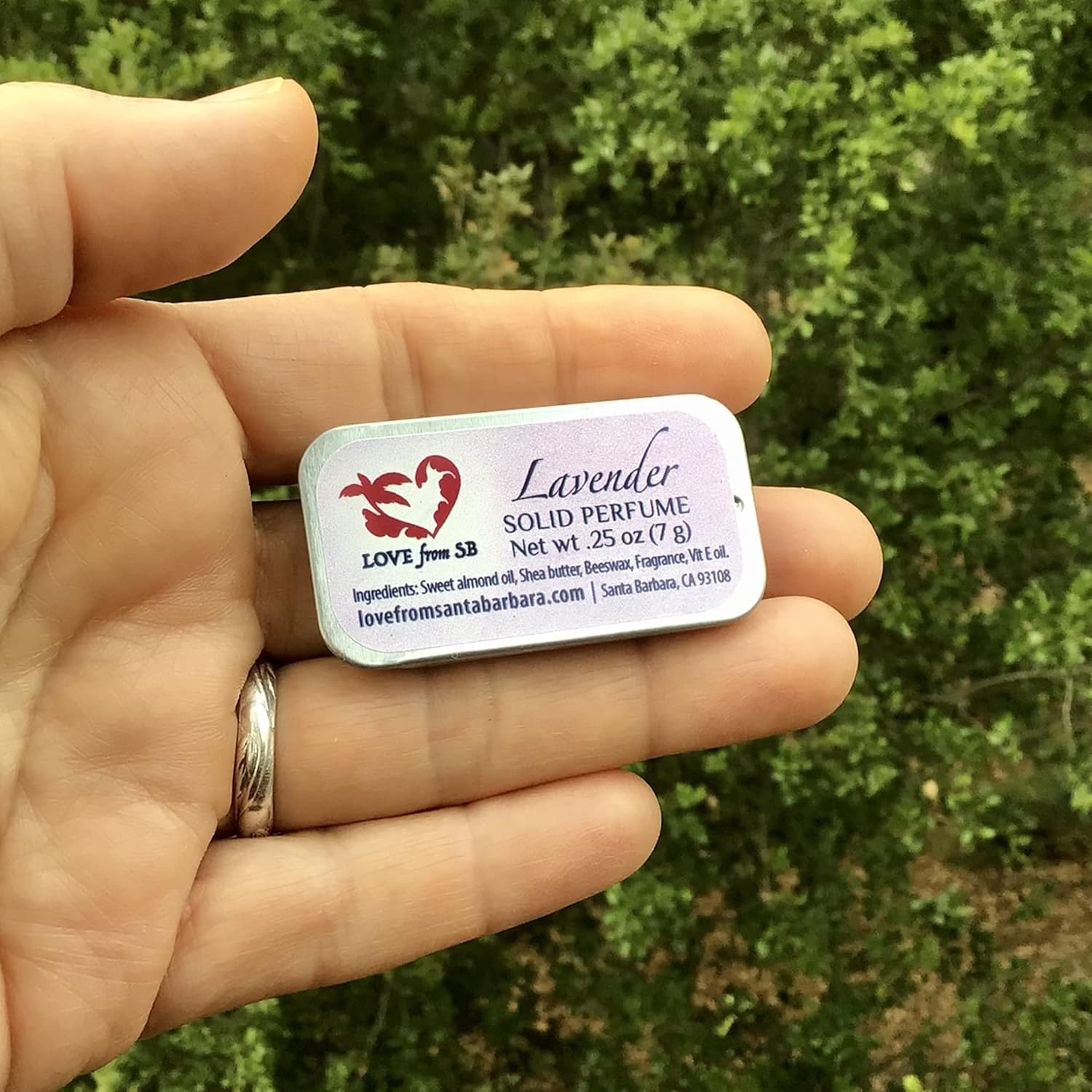 Compact Personal Lavender Solid Perfume | Luxurious Artisan Spa Gift for Her | Convenient, fits in your purse or travel bag | Lavender Perfume - Image 3