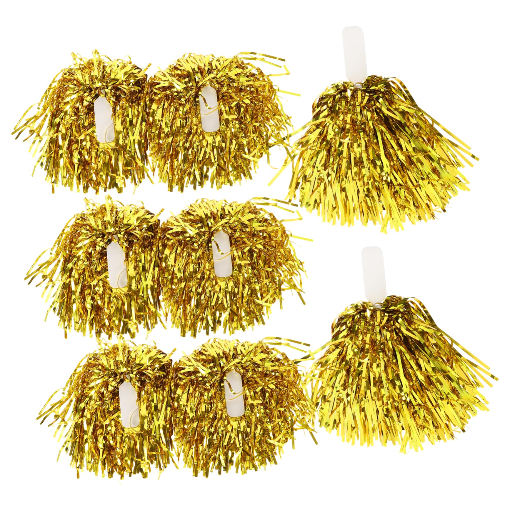 Totority Cheerleading Props Pcs Metal Cheer Hand Balls Shiny Pom Poms for Dance Team Cheer Squad Supplies