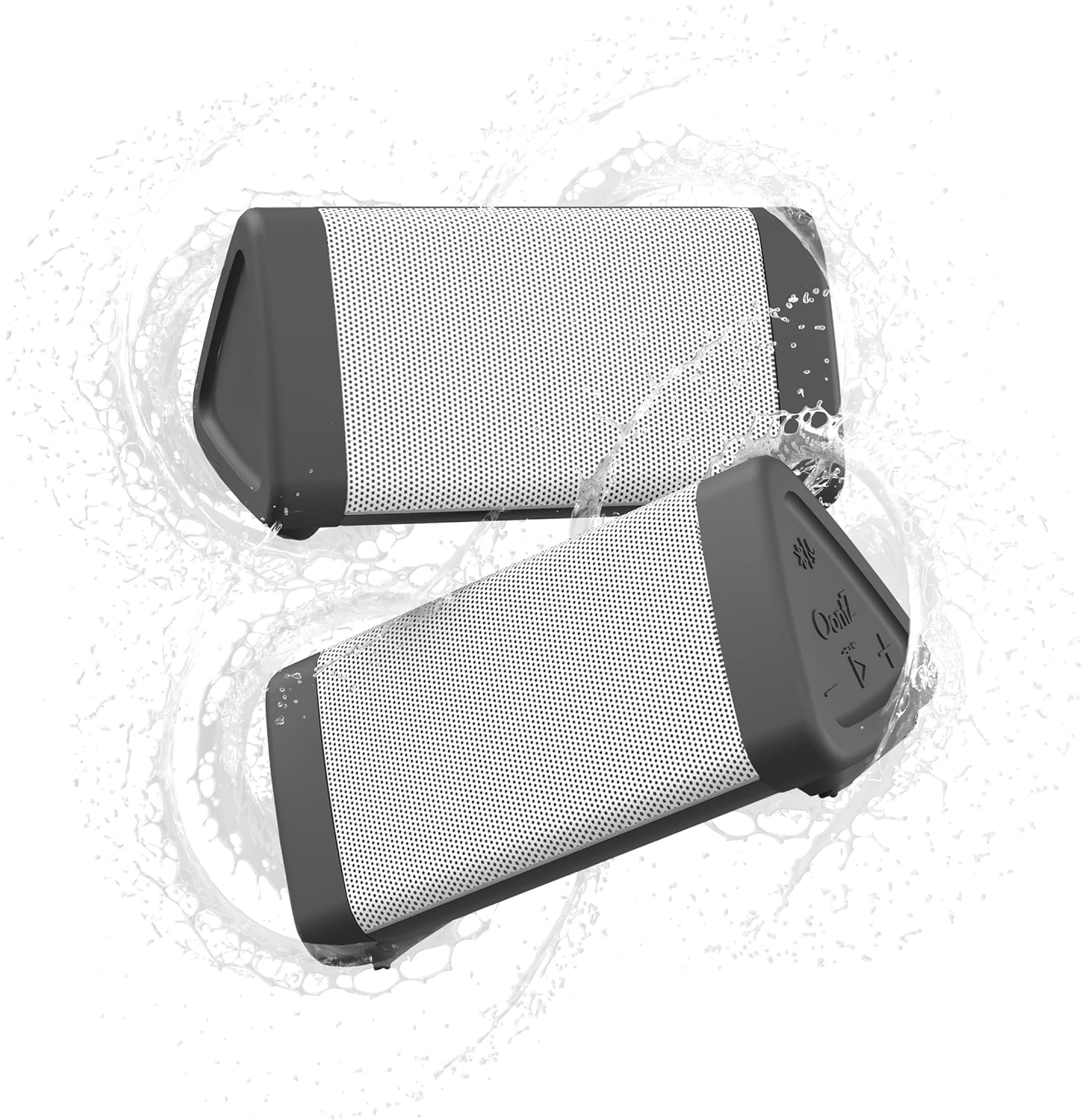 Oontz Upgraded Angle 3 Portable Bluetooth Speaker 5.0, 2 Pack - 10W Sound, 14-Hr Battery, 100ft Wireless Range, IPX5 Water-Resistant, Budget-Friendly Small Speaker for Travel, Outdoor, Home (White)