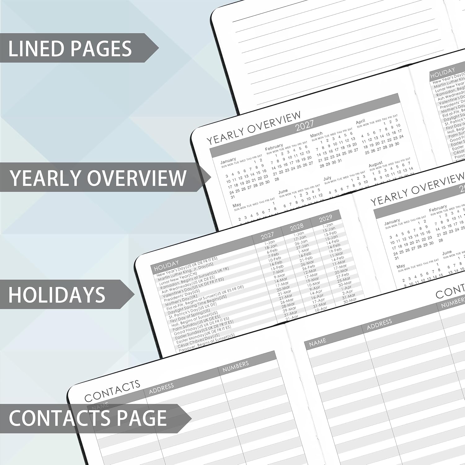 2027 Planner - Agenda Planner 2027 Weekly Monthly Planner image 5