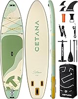 CETANA 11'6" x 35" Extra Wide Inflatable SUP Paddle Board - 450lb Capacity Stable for Beginners, 2-3 People & Photos