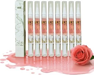 NOVAL Cuticle Oil Pens for Nails, Rose Scented 8 Mini Pens, Hydrating Cuticle Oil Pen Set for Dry Cuticles, Travel Size & Gift-Ready
