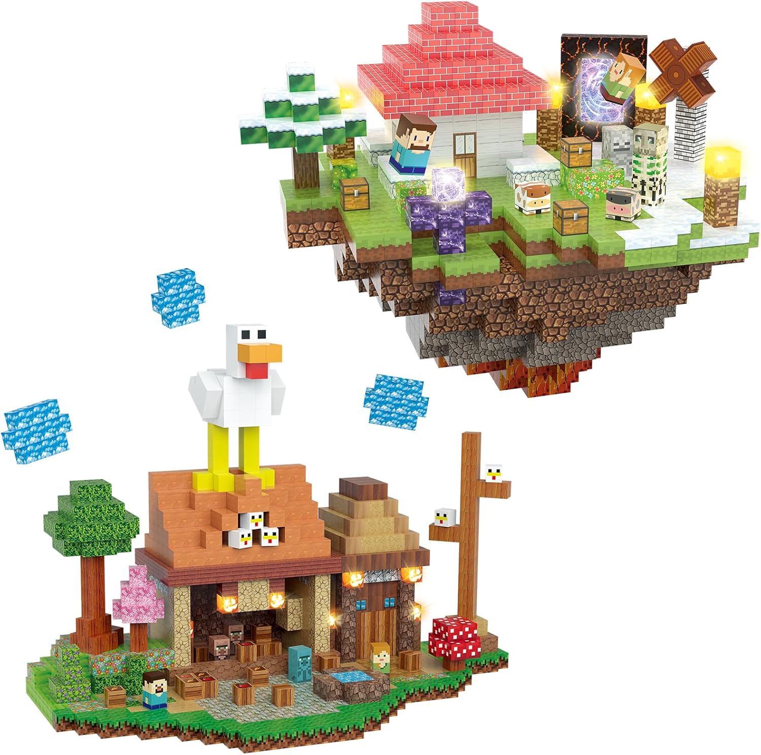 320PCS Magnetic Building Toys Bundle of 2, 120PCS + 200PCS