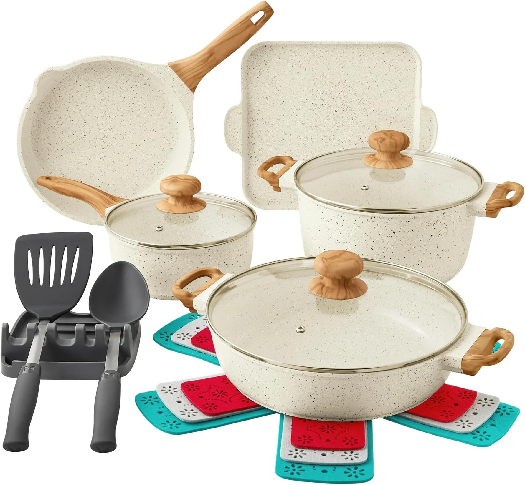 Amazon.com: The Pioneer Woman Vintage Speckle 24-Piece Cookware Combo ...
