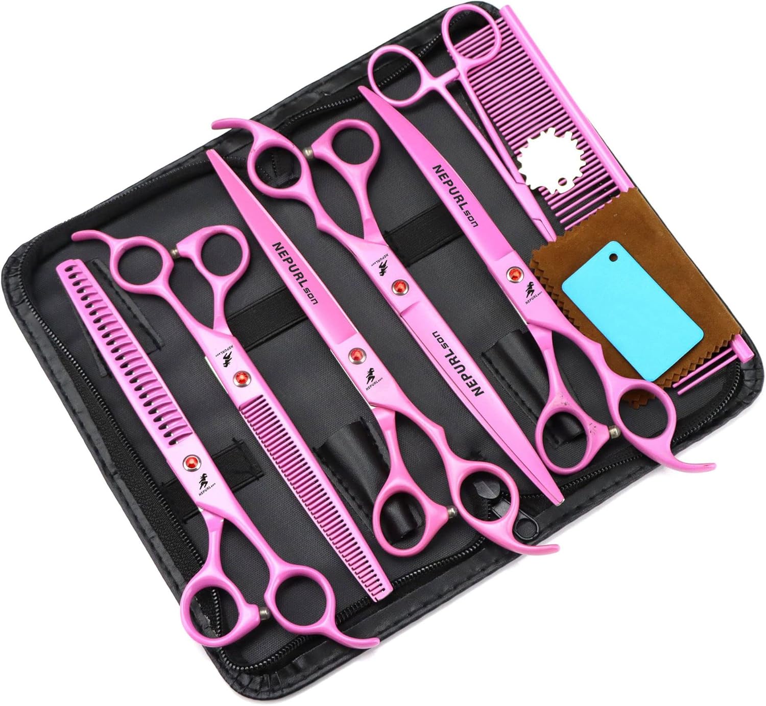 CATUAY 8 Inch Pet Grooming Scissors Chunkers Shears for Dog