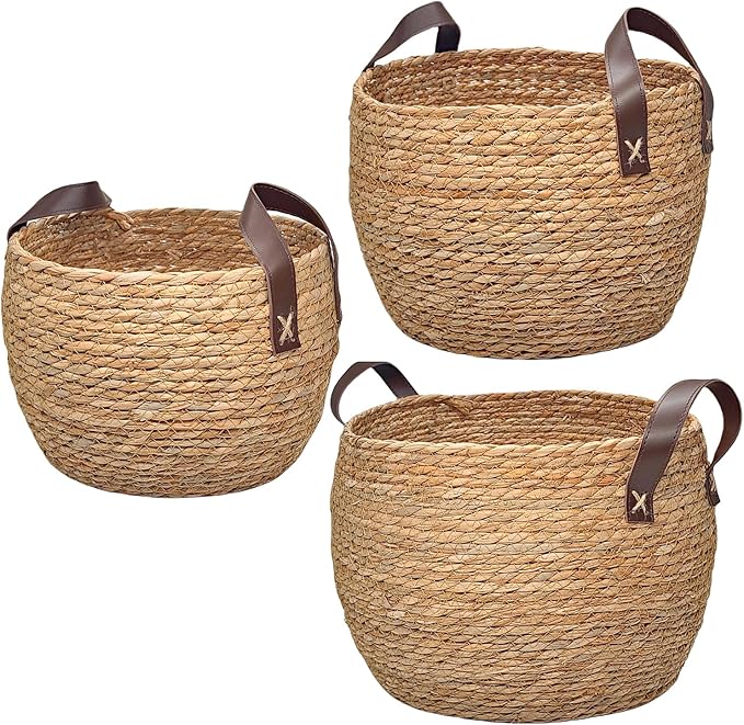 Round Wicker Woven Storage Baskets