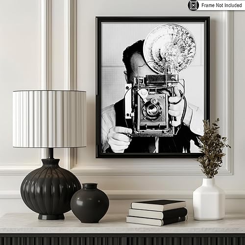 Miniatura 3 de Monem Art - Póster vintage con cámara antigua, impresión retro de fotógrafo, arte de fotografía, regalo para hombres, mujeres, camarógrafos, gran
