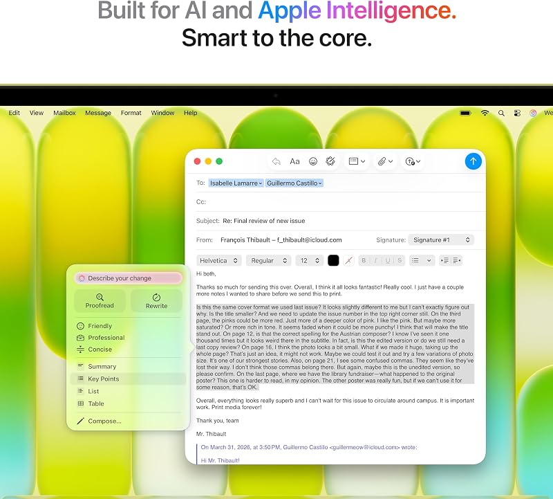 Apple 2026 MacBook Neo 13-inch Laptop with A18 Pro chip: Built for AI and Apple Intelligence, Liquid Retina Display, 8GB Unified Memory, 256GB SSD Storage, 1080p FaceTime HD Camera; Citrus image 4
