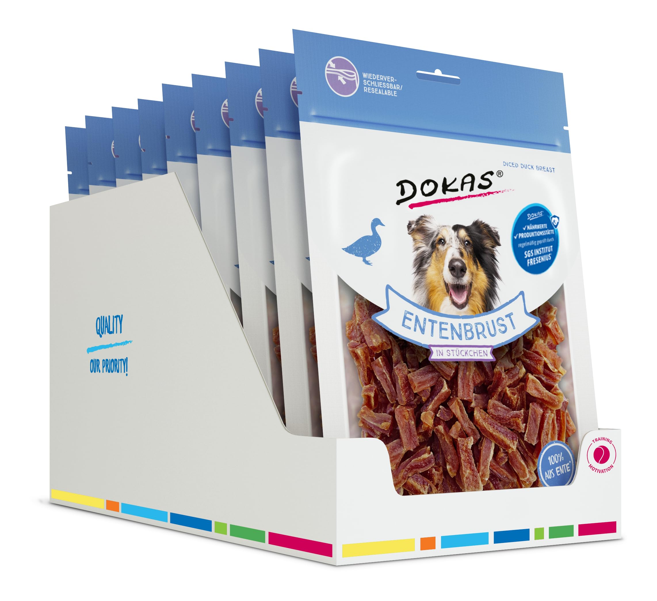 DOKAS Snack Premium sin Gluten en práctico tamaño para Perros – Ideal para Entrenamiento 9 x 200gr