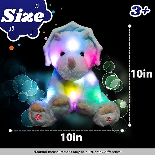 Vista 38 de Cuteoy Peluche de unicornio blanco con luces LED, regalo de cumpleaños y Navidad, juguete para niños pequeños, 15 pulgadas
