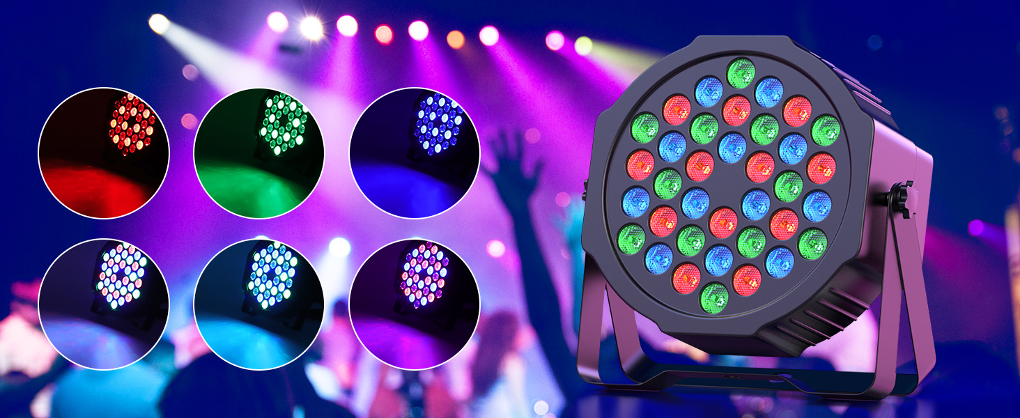 ステージライト　舞台照明　120W DMX512 23CH 音声連動 多色変更 Amazon.co.jp: U`King ステージライト 36個LED 舞台照明