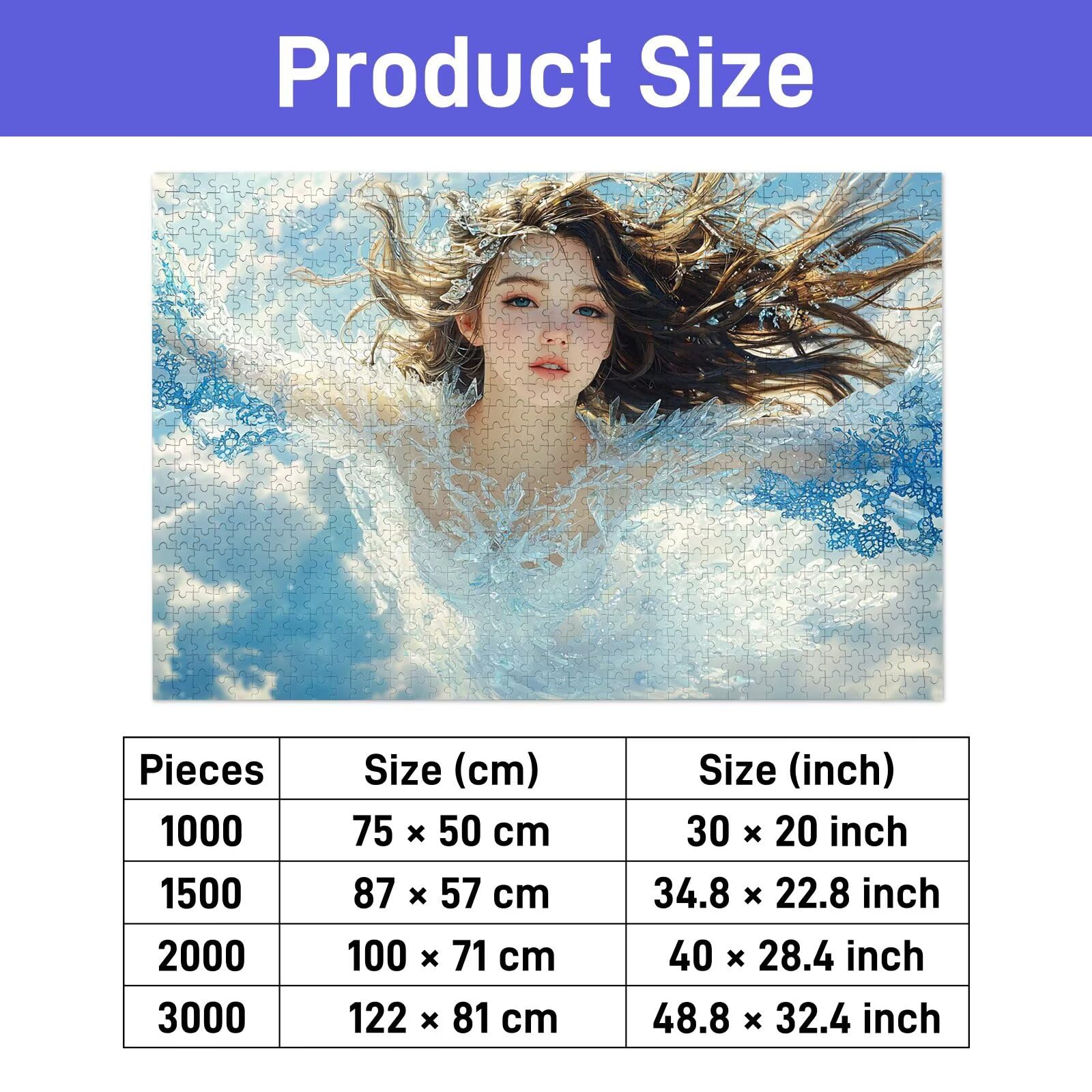 Puzzle 2000 sztuk dla dorosłych, drewniane łamigłówki elfa dla dorosłych, trudne drewniane łamigłówki, rodzinne gry edukacyjne, łamigłówki z pudełkiem na prezent do dekoracji domu, prezent dla kobiet